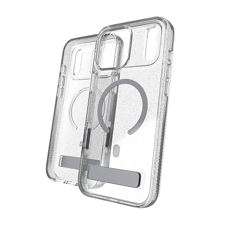 Case Milan Snap with Kickstand for Apple iPhone 18 Pro Max / 17 Pro Max - Glitter Silver