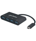 MANHATTAN USB 3.1 Gen 1 Type-C Hub, 4 Type-A Ports, Bus Power