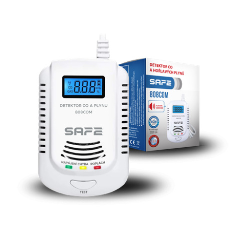 Safe Kombinovaný detektor CO, hořlavých a výbušných plynů 808COM