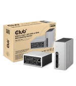 Club3D Dokovací stanice USB-A 8v1, 1xHDMI, 1xDVI, 4xUSB, 1xRJ45, 1x3.5mm, šedá