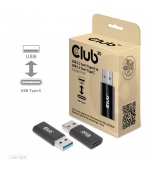 Club3D adaptér USB 3.2 Gen1 Type A na USB 3.2 Gen1 Type C (M/F), černá