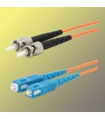 Optický patchkabel duplexní, ST-SC 9/125um SM, 5m, OS2