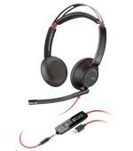 Poly Blackwire 5220 náhlavní souprava, 3.5 mm jack + USB-C/A adaptér, stereo (bulk)