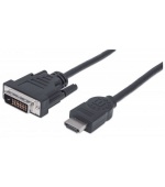MANHATTAN kabel HDMI Male to DVI-D 24+1 Male, Dual Link, Black, 1,8m