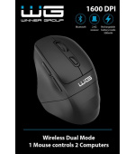 WG - Bezdrátová myš WG5 SeaMouse, 2v1, bluetooth + USB dongle, černá
