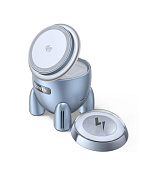 UGREEN magnetická bezdrátová nabíječka 2v1 MagFlow Qi2.2, 25W, MagSafe, raketa, stříbrná