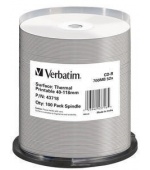 VERBATIM CD-R(100-Pack)Spindle/AZO/52x/700MB/Thermal Printable No ID Brand
