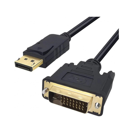 WG Video kabel propojovací DisplayPort (male) to DVI-I Dual Link (male) / 1,8m / black