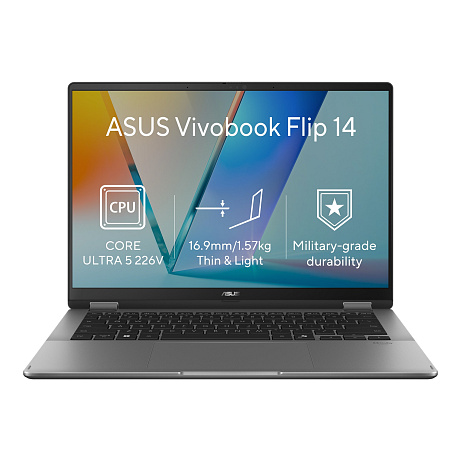 ASUS Vivobook 14 Flip/TP3407SA-OLED548WZ/U5-226V/14"/WUXGA/T/16GB/512GB/Intel int/W11H/Gray/2R