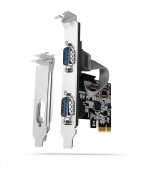 AXAGON PCEA-S2N, PCIe řadič - 2x sériový port (RS232) 250 kbps, vč. LP