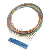 Pigtail SM 9/125, OS2, konektor LC, LS0H, 1m - sada 12 ks