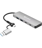 Sandberg USB-C/A to 2xUSB-A+2xUSB-C Hub