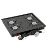TRITON Ventilační jednotka horní (spodní), 4 ventilátory-230V/60W, termostat, černá