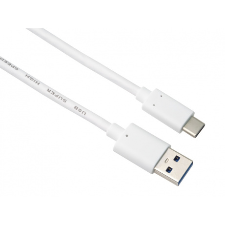 PremiumCord kabel USB-C - USB 3.0 A (USB 3.2 generation 2, 3A, 10Gbit/s) 1m bílá