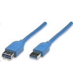 MANHATTAN Kabel USB 3.0 A-A prodlužovací 2m, modrý