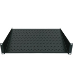 Intellinet police do racku 19", Fixed Shelf, 1U, 150mm depth, Front mounting, max load 25kg, Black