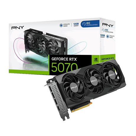 PNY VGA Nvidia GeForce RTX 5070 12GB OC, RTX 5070, 12GB GDDR7, 3xDP, 1xHDMI