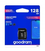 GOODRAM MicroSDXC karta 128GB M1AA, UHS-I Class 10, U1 + adaptér