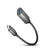 AXAGON RUCM-AFAC, kabelová redukce USB-C (M) USB-A (F), 20cm, USB 3.2 Gen 1, 3A, ALU