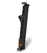 19" napáj.panel ACAR S8/5m 8x220V Black+přep.ochr.10A