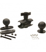RAM MOUNT KIT, FLAT CLAMP BASE, SHORT ARM, 5 inches (128mm), BALL FOR VEHICLE DOCK REAR