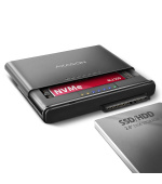AXAGON ADSA-CC USB-C 10Gbps - NVMe M.2 SSD & SATA 2.5"/3.5" SSD/HDD CLONE MASTER 2 adaptér