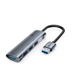 C-TECH UHB-U3-AL, USB Hub, 4x USB 3.2 Gen 1, hliníkové tělo