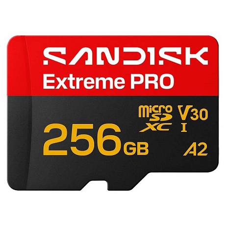 SanDisk micro SDXC Extreme PRO 256GB UHS-I U3 (250R/170W MB/s, UHS-I U3 V30) + adaptér