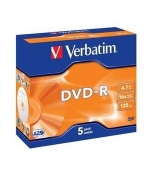 VERBATIM DVD-R (5-pack)Jewel/16x/4.7GB