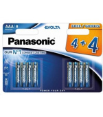 PANASONIC Alkalické baterie Evolta Platinum LR03EGE/8BW 4+4F AAA 1,5V (Blistr 8ks)