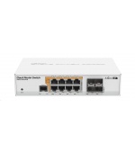 MikroTik Cloud Router Switch CRS112-8P-4S-IN, 400MHz CPU, 128MB RAM, 8xLAN, PoE max. 67W, 4xSFP slot, vč. L5 licence
