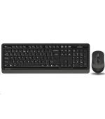 A4tech set klávesnice + myš, FG1010 FSTYLER, bezdrátová, šedá
