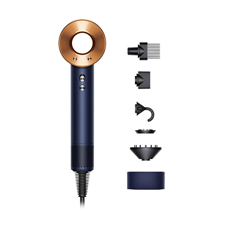 Dyson Supersonic HD07 vysoušeč vlasů Pruská modrá/Měděná, ionizace, 1600 W, 5 nástavců