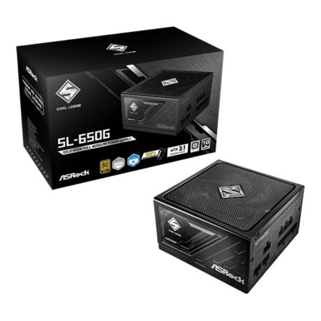 ASROCK zdroj SL-650G,650W, 80Plus Gold, 135 mm, ATX 3.1