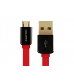 Kabel AVACOM MIC-40R USB - Micro USB, 40cm, červená