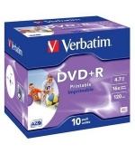 VERBATIM DVD+R(10-Pack)Printable/Jewel/16x/4.7GB
