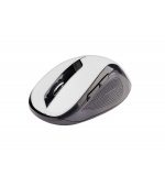 C-TECH myš WLM-02, černo-bílá, bezdrátová, 1600DPI, 6 tlačítek, USB nano receiver