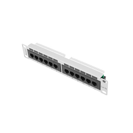PATCH PANEL 12PORT 1U 10" CAT.5E UTP ŠEDÝ LANBERG