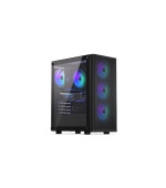 ENDORFY Case Ventum 200 ARGB, Průhledná bočnice, ATX, 4x120mm ARGB Fan, černá