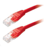 XtendLan patch kabel Cat5E, UTP - 0,25m, červený (prodej po 10 ks)