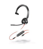 Poly Blackwire 3315 MS Teams náhlavní souprava, 3.5 mm jack + USB-C/A adaptér, mono