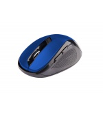 C-TECH myš WLM-02, černo-modrá, bezdrátová, 1600DPI, 6 tlačítek, USB nano receiver