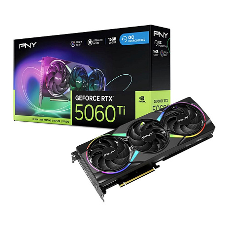 PNY VGA Nvidia GeForce RTX 5060 Ti 16GB ARGB OC, RTX 5060 Ti, 16GB GDDR7, 3xDP, 1xHDMI