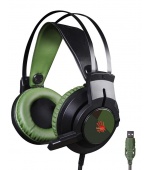A4tech Bloody J437 herní sluchátka, 7.1., USB, zelená barva