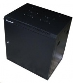 XtendLan 19" nástěnný rozvaděč 15U 600x450, nosnost 60kg, plné dveře, svařený, proti vykradení,černý