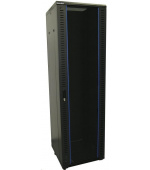 XtendLan 19" stojanový rozvaděč 42U 600x800, nosnost 800kg, skleněné dveře, plná záda, kolečka,černý