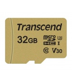 TRANSCEND MicroSDHC karta 32GB 500S, UHS-I U3 V30 + adaptér
