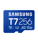 Samsung T7/Micro SDXC/256GB/UHS-I U3 / Class 10/Modrá