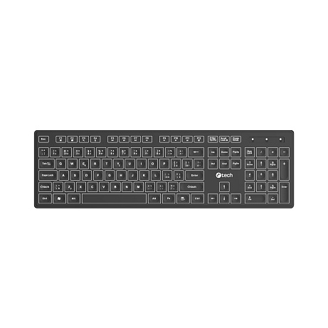 Klávesnice C-TECH KB-201-BL, nízkoprofilová,