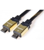 PremiumCord GOLD HDMI + Ethernet kabel, zlac.,1,5m